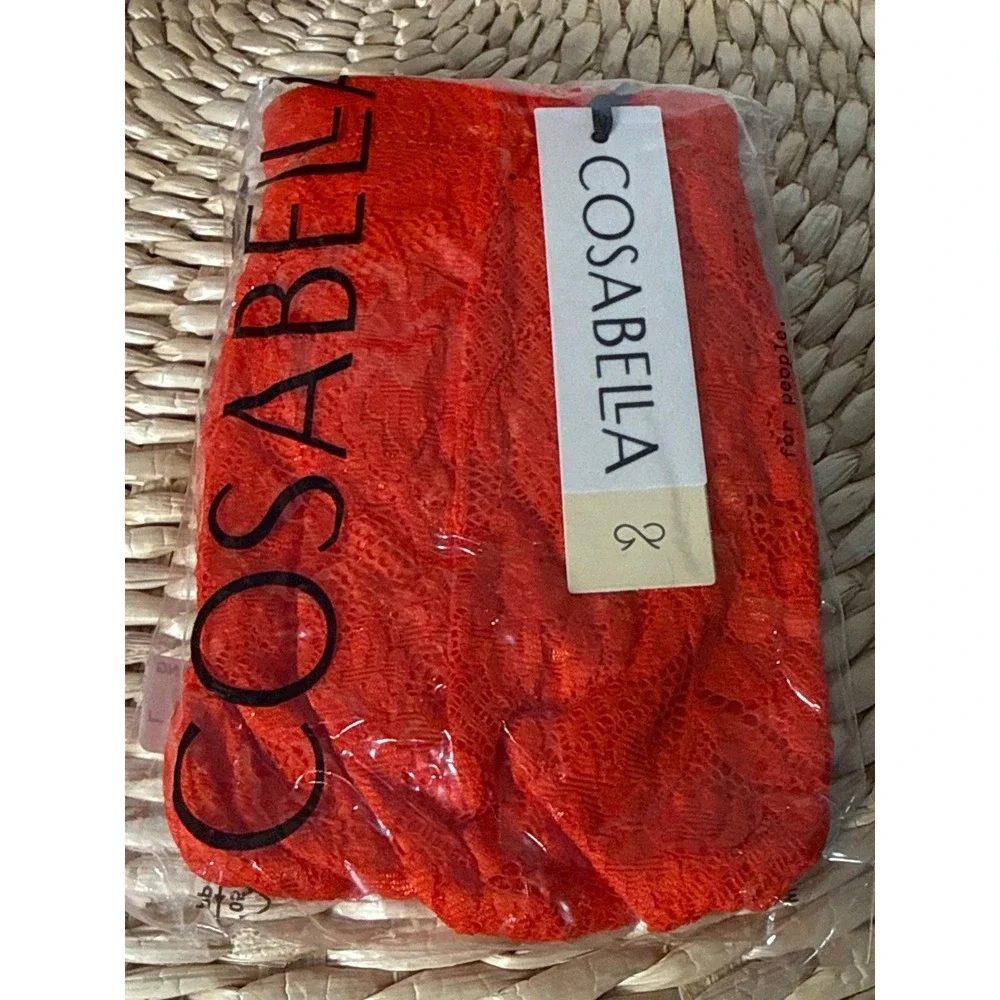 Cosabella‎ Never Say Never Lace Men's G-String In Bold Sicilian Orange size M